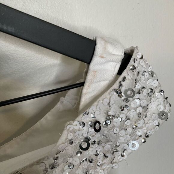 Adrianna Papell Sequin Beaded Mesh Cocktail Dress - Picture 6 of 10